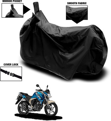 DeepShakshi AUTOMOTIVE Two Wheeler Cover for Yamaha(FZ25, Black)