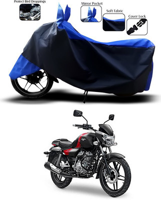 SEBONGO Waterproof Two Wheeler Cover for Bajaj(V15, Blue, Black)