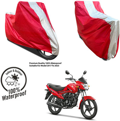 AUTOCAD Waterproof Two Wheeler Cover for Yamaha(FZ-S FI, Silver, Red)