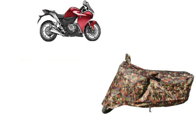 Anlopeproducts Waterproof Two Wheeler Cover for Honda(VFR 1200F, Red)