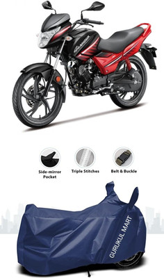 gurukul mart Waterproof Two Wheeler Cover for Hero(Passion Plus, Black)
