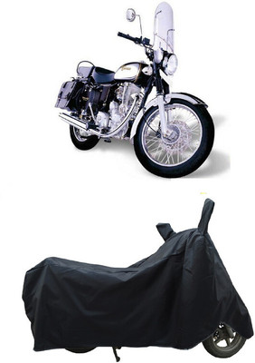 Coxtor Waterproof Two Wheeler Cover for Royal Enfield(Machismo 350, Black)
