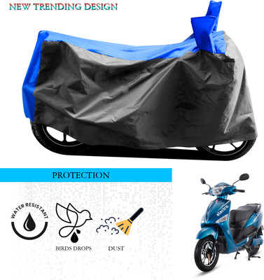 ANTHUB Waterproof Two Wheeler Cover for Hero(Electric Optima, Grey, Blue)