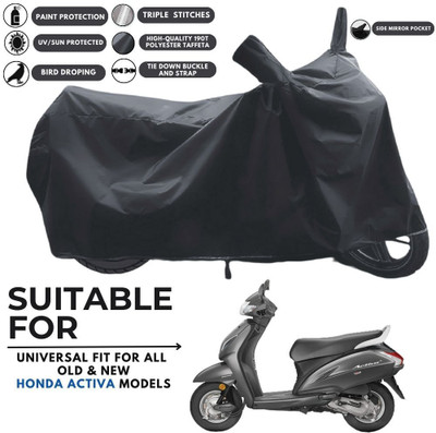 MADAFIYA Two Wheeler Cover for Honda(Activa 5G, Black)