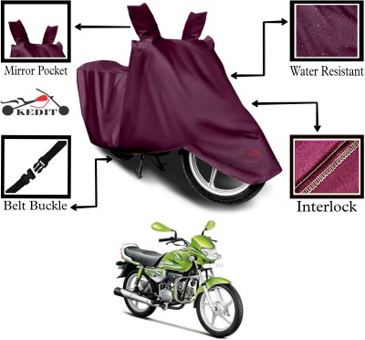 KEDIT Two Wheeler Cover for Universal For Bike(HF Deluxe Eco, Maroon)