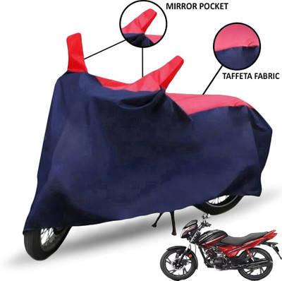 Mdstar Waterproof Two Wheeler Cover for Hero(Glamour, Red, Blue)