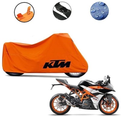 DeepShakshi AUTOMOTIVE Waterproof Two Wheeler Cover for KTM(RC 390, Orange)