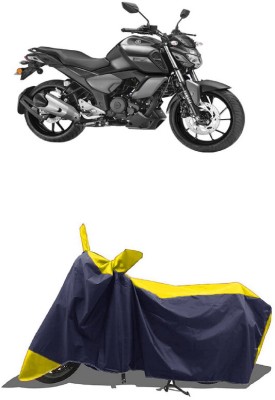 SUGASHRI Waterproof Two Wheeler Cover for Yamaha(FZ V3 BS6, Yellow, Blue)