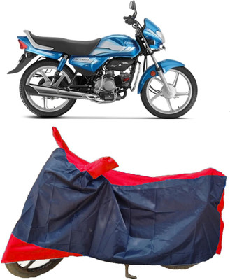 AutoFave Two Wheeler Cover for Hero(HF Deluxe, Blue, Red)
