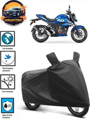WRAPSTRIC Waterproof Two Wheeler Cover for Suzuki(Gixxer 250, Black)