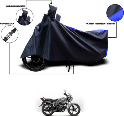 GOSHIV-car and bike accessories Waterproof Two Wheeler Cover for Hero(Splendor NXG, Black, Blue)