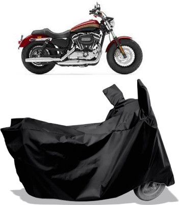 Amexride Two Wheeler Cover for Harley Davidson(1200 Custom, Black)