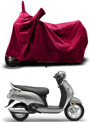 KEDIT Two Wheeler Cover for Suzuki(Maroon)