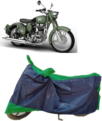 AutoKick Two Wheeler Cover for Royal Enfield(Battle Green, Multicolor)