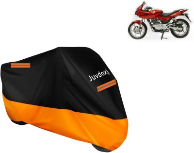 Juvdoxj Waterproof Two Wheeler Cover for Bajaj(Pulsar 200 NS DTS-i, Orange)