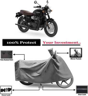 Amexride Two Wheeler Cover for Triumph(Bonneville T120 Black, Grey)