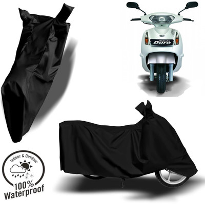 ROYAL AUTO MART Waterproof Two Wheeler Cover for Mahindra(Duro DZ, Black)