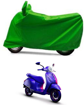 Furious3D Two Wheeler Cover for Bajaj(Chetak, Green)