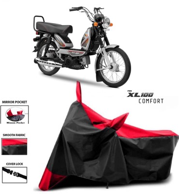 HWSXQAE Two Wheeler Cover for TVS(XL 100 Comfort BS6, Red, Black)