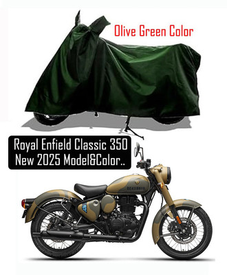 Amexride Two Wheeler Cover for Royal Enfield(Classic 350, Green)