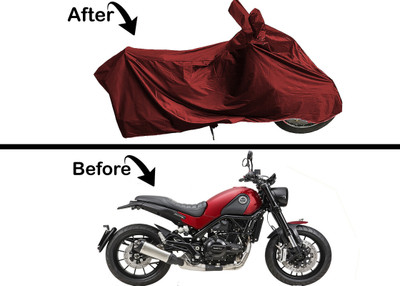 Archistylo Waterproof Two Wheeler Cover for Benelli(Leoncino, Maroon)