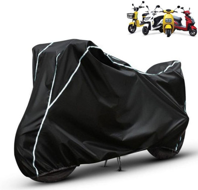 Amikan Waterproof Two Wheeler Cover for Techo Electra(Black)