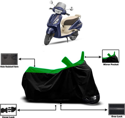 Amexride Two Wheeler Cover for TVS(Jupiter classic, Green)