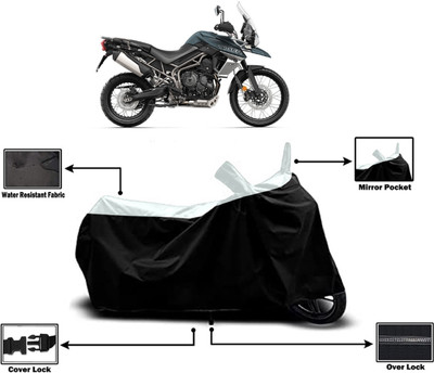 Amexride Two Wheeler Cover for Triumph(Tiger 800, White)