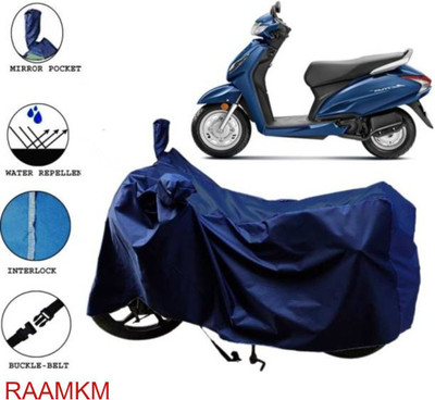 RAAMKM Waterproof Two Wheeler Cover for Hero, Honda, Bajaj, Ather, TVS, Yamaha(Blue)