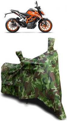 ATBROTHERS Waterproof Two Wheeler Cover for KTM(390 Duke BS6, Multicolor, Green)