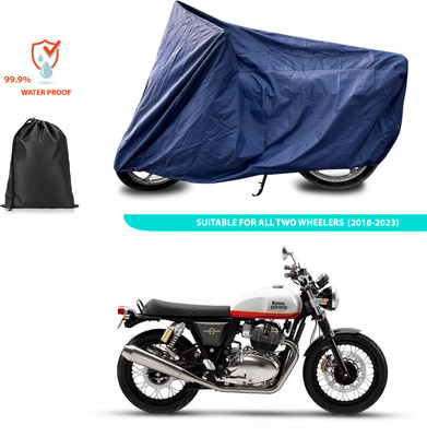 PAGORA Waterproof Two Wheeler Cover for Royal Enfield(Interceptor 650, Blue)