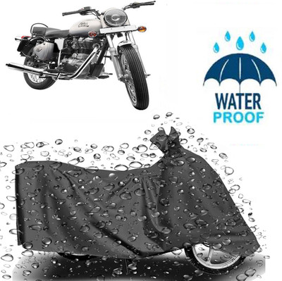 Autoinnovation Waterproof Two Wheeler Cover for Royal Enfield(Bullet 350, Grey)