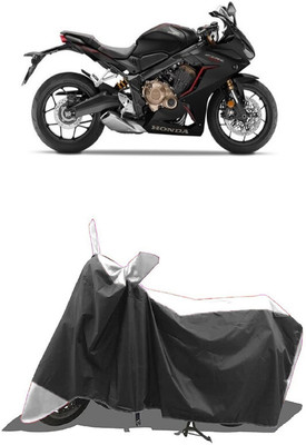 SUGASHRI Waterproof Two Wheeler Cover for Honda(CBR650R, White, Black)