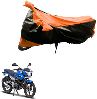 Mdstar Waterproof Two Wheeler Cover for Bajaj(XCD 125cc, Black, Orange)