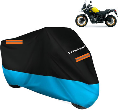 Horseyaart Waterproof Two Wheeler Cover for Suzuki(V Strom 650, Blue)
