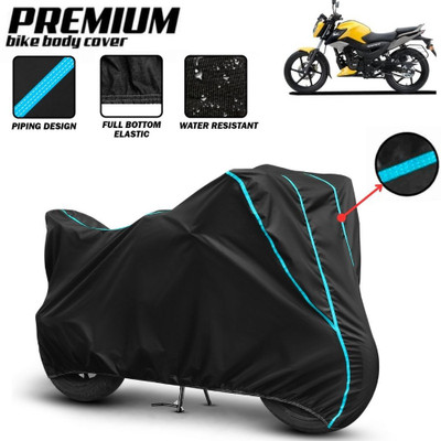 Mwiss Waterproof Two Wheeler Cover for TVS(Raider, Black, Red)