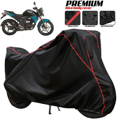 xodi Waterproof Two Wheeler Cover for Yamaha(FZ S FI (V 2.0) BS6, Black, Red, Multicolor)