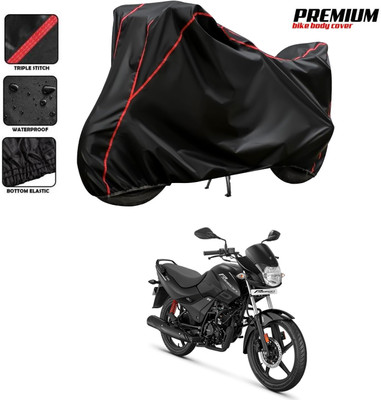 DeepShakshi AUTOMOTIVE Two Wheeler Cover for Hero(Passion Pro, Black, Red)