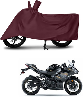 DeepShakshi AUTOMOTIVE Waterproof Two Wheeler Cover for Kawasaki(Ninja 400, Maroon)