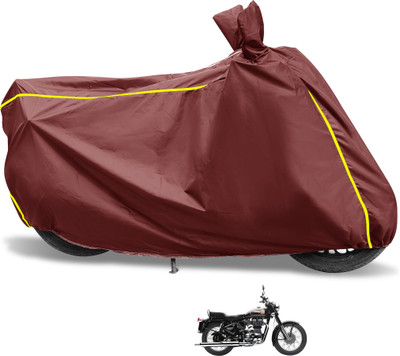 Euro Care Waterproof Two Wheeler Cover for Royal Enfield(Bullet 350, Maroon)