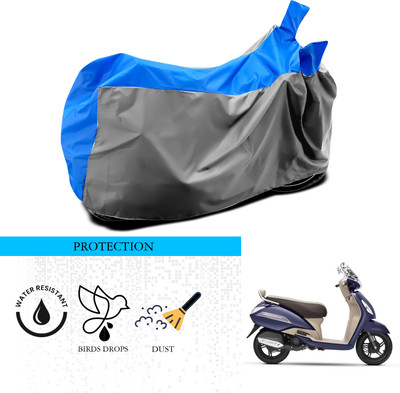 ANTHUB Waterproof Two Wheeler Cover for TVS(Jupiter classic, Grey, Blue)
