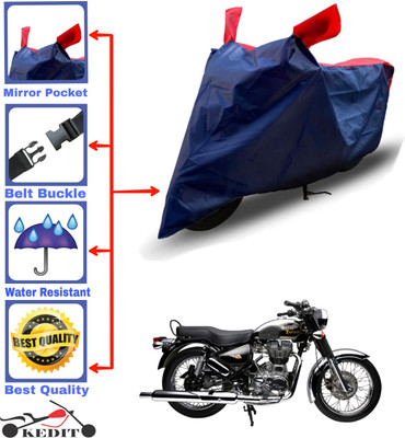 KEDIT Two Wheeler Cover for Royal Enfield(Electra Delux, Red, Blue)