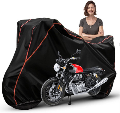 Car Styling Waterproof Two Wheeler Cover for Royal Enfield(Interceptor 650, Black, Red, Multicolor)