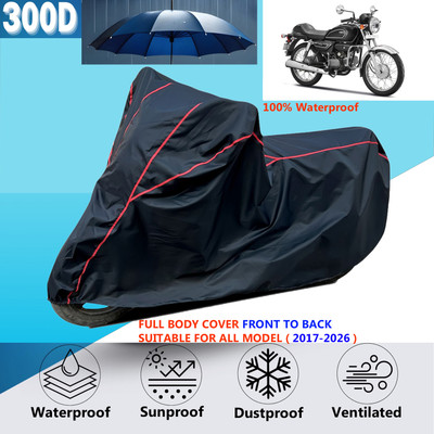 AutoGalaxy Waterproof Two Wheeler Cover for Hero(Splendor Pro Classic, Black, Red)