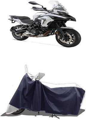 SUGASHRI Waterproof Two Wheeler Cover for Benelli(TRK 502, White, Blue)