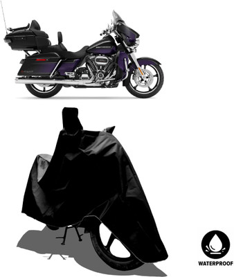 Amexride Waterproof Two Wheeler Cover for Harley Davidson(CVO Limited, Black)