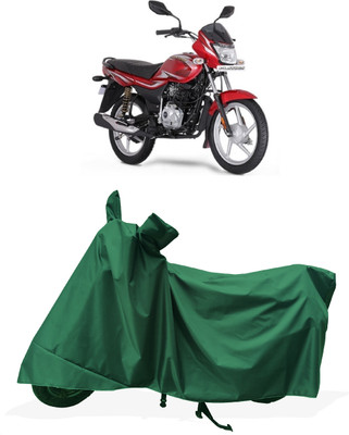 Tricway Two Wheeler Cover for Bajaj(Platina 100 DTS-i, Green)