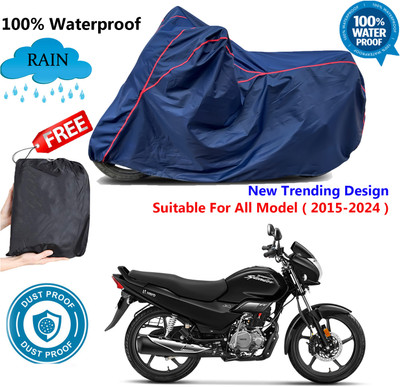 AUTOCAD Waterproof Two Wheeler Cover for Hero(Super Splendor, Blue, Red)