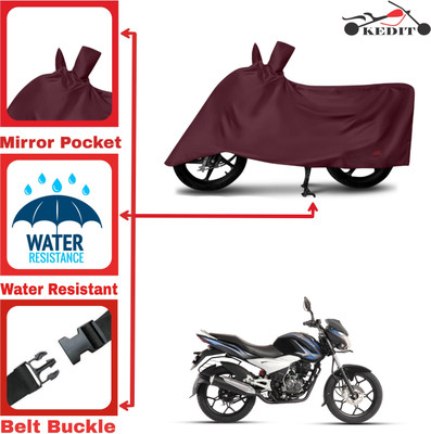 KEDIT Two Wheeler Cover for Universal For Bike(Discover 125 DTS-i, Maroon)