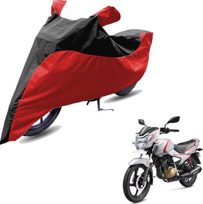 RiderShine Two Wheeler Cover for TVS(Victor Premium BS6, Red, Black)